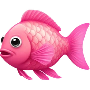 pink fish  sticker