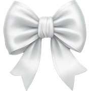 white satin bow sticker
