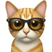 Cat with sunglasses sticker