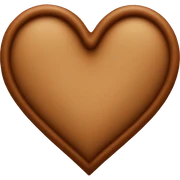 brown heart sticker
