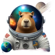 capybara space sticker