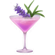 Lavender plants pink  cocktail sticker
