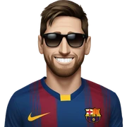 messi with sunglasses  sticker