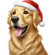 Golden retriever christmas  sticker