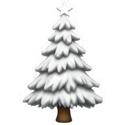 White Christmas Tree sticker