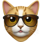 Cat with sunglasses sticker