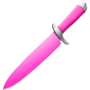 Pink knife sticker