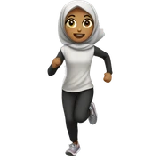 Muslim girl running sticker