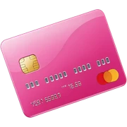 Pink credit card sticker