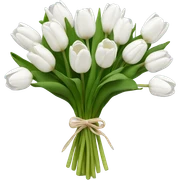 white tulip bouquet  sticker