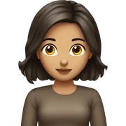 Brunette girl sticker