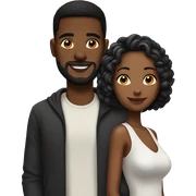 Black couples sticker