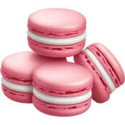 Pink and white macarons sticker