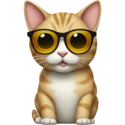 Cat with sunglasses sticker