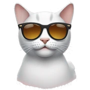 Cat with sunglasses sticker