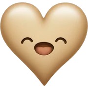 Beige heart sticker