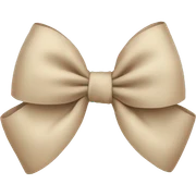 beige bow  sticker