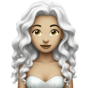 Mermaid white sticker