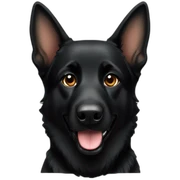 Black German shepherd dog sticker