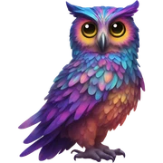 Psychedelic owl sticker