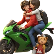 girls enjoying a sunny day sticker