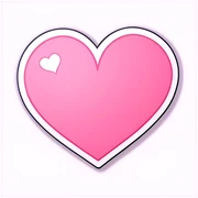 Light pink heart with a halo sticker