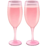 Pink champagne glasses  sticker