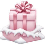 Light pink Christmas gifts under a white Christmas tree  sticker