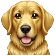 Dog gold sticker