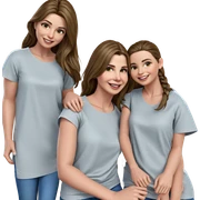 smiling girls in casual attire sticker