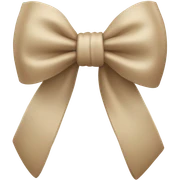 beige bow sticker