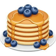 Pancakes with bluberries and maple syrup sticker