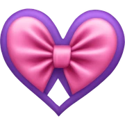 Bow heart  sticker