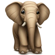 Elephant made of wood sticker