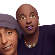 bald boy with jewelry meme sticker