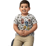 boy in print shirt sticker