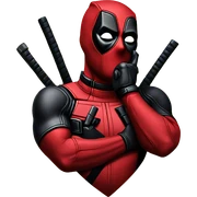 Deadpool heart sticker