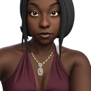 dark-skinned girl in elegant dress sticker