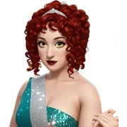 elegant girl in sparkling attire sticker