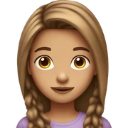Girl with long hair and brown eyes  sticker