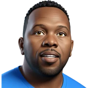 blue shirt portrait of a man sticker
