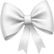 White aesthetic bow sticker