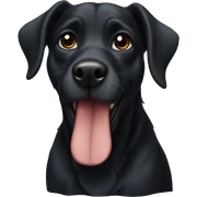 Black dog sticker