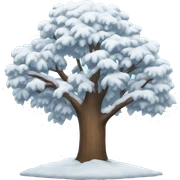Snowy tree sticker