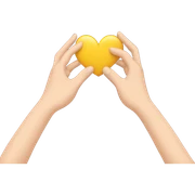 hands making a heart shape sticker