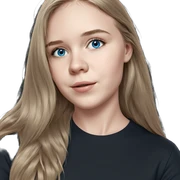 smiling girl with blue eyes sticker