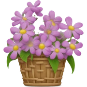 Flowers in basket sticker