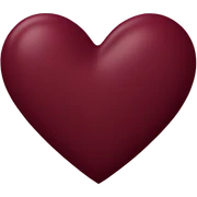 burgundy heart sticker