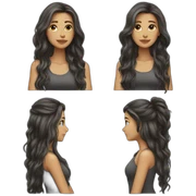 long-hair-women sticker
