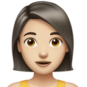 pale girl with dark brown hair and brown eyes sticker